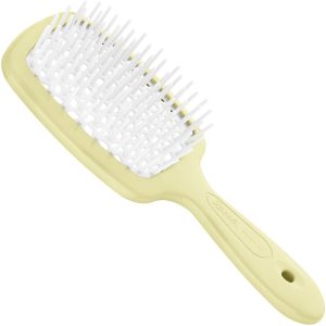 Janeke Superbrush Small Pastel Yellow with White Pins Janeke-Superbrush Small-Pastel Yellow